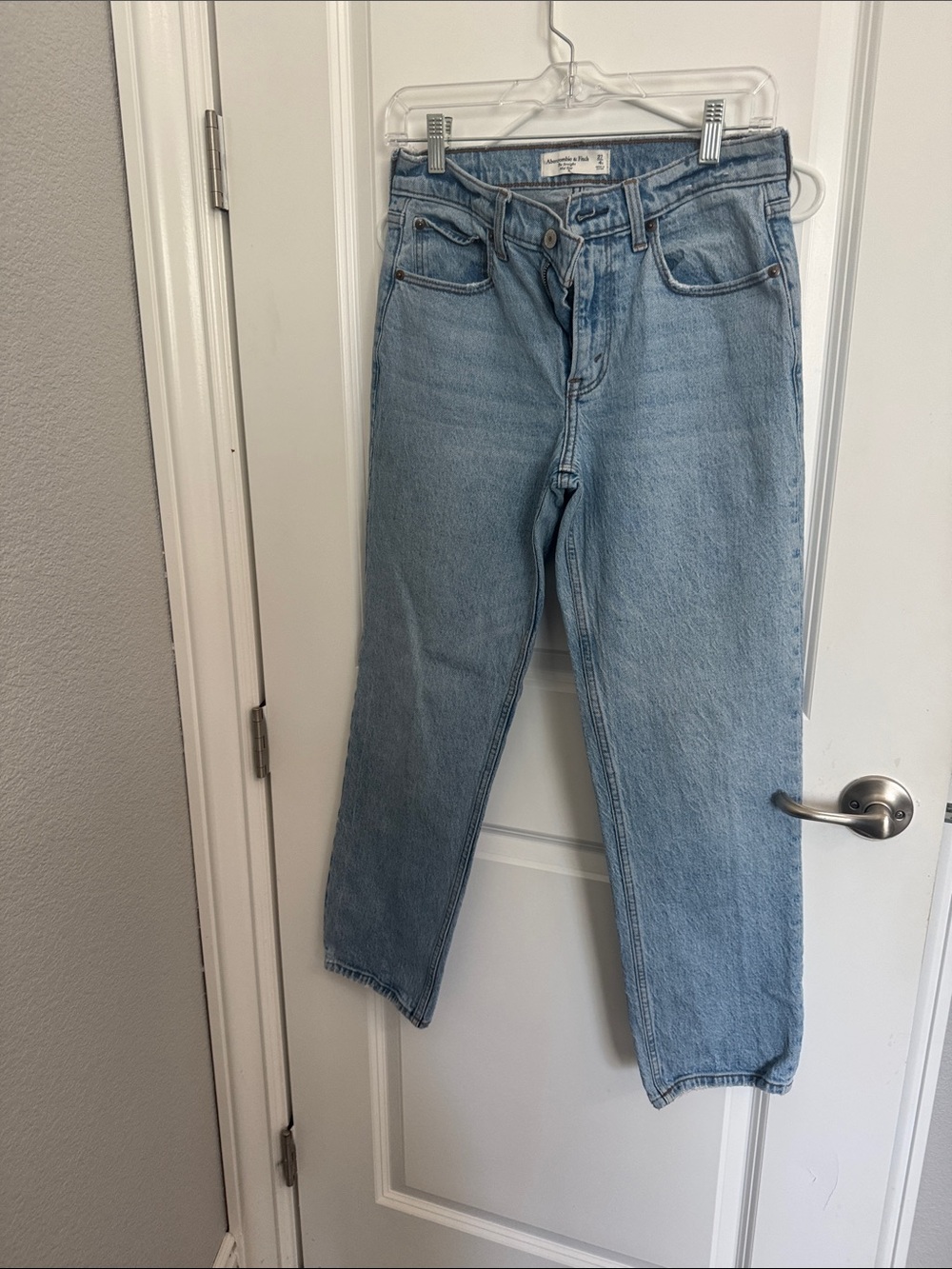Abercrombie & Fitch Light Blue Straight-Leg Jeans